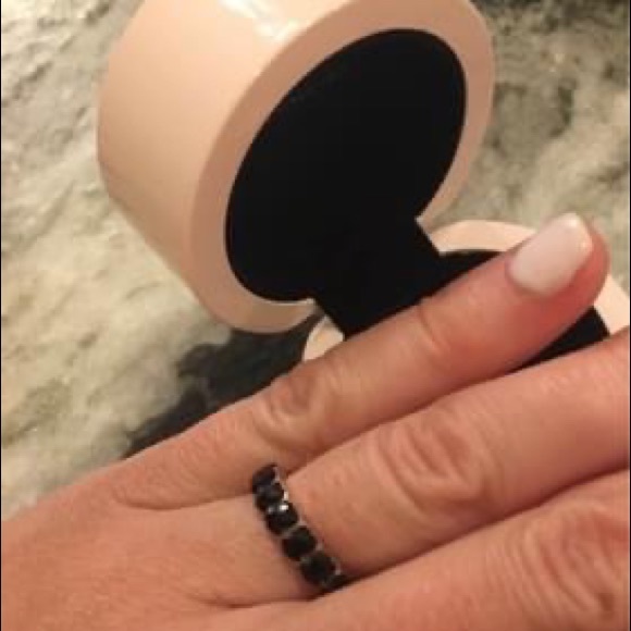 TOUS onyx and silver ring - size 7 - Picture 2 of 3